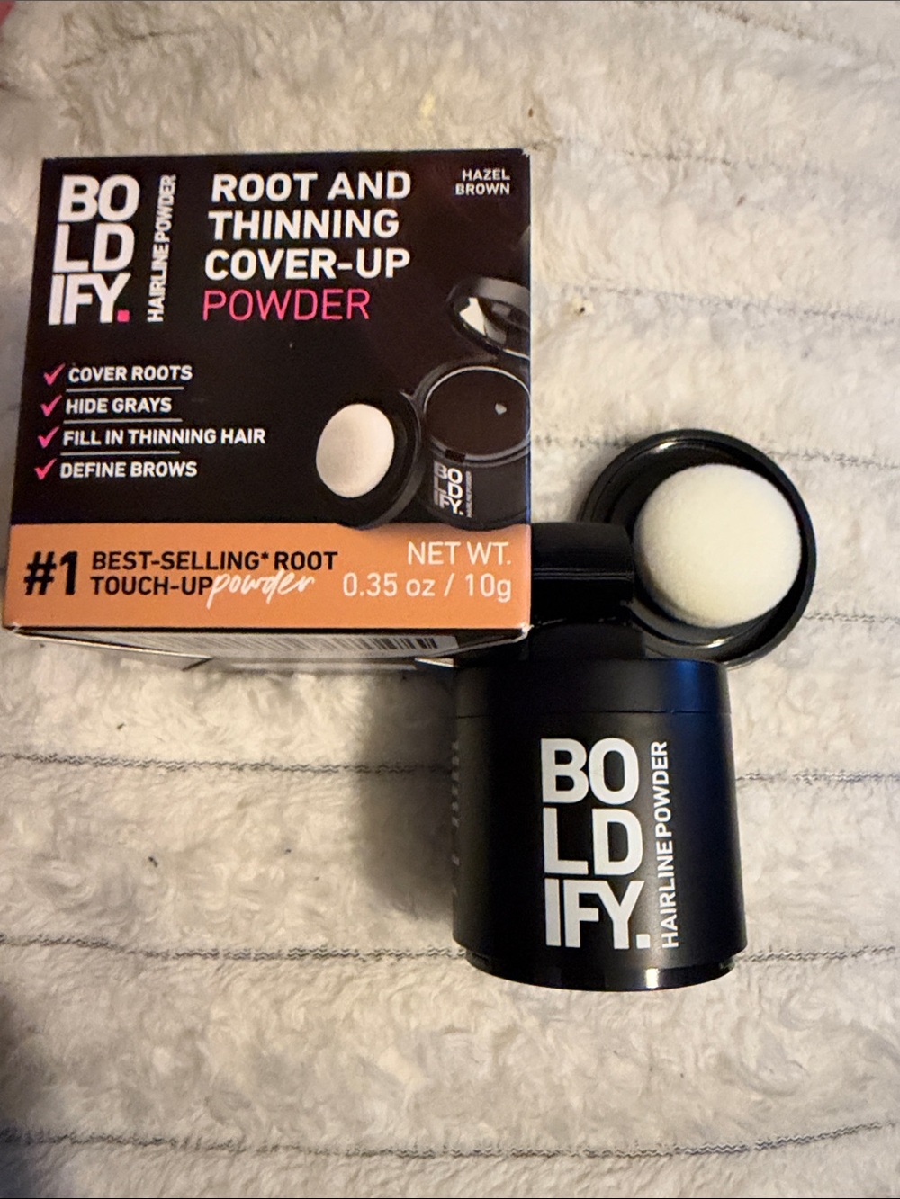 Root & Thinning Cover-Up Powder — Hazel Brown